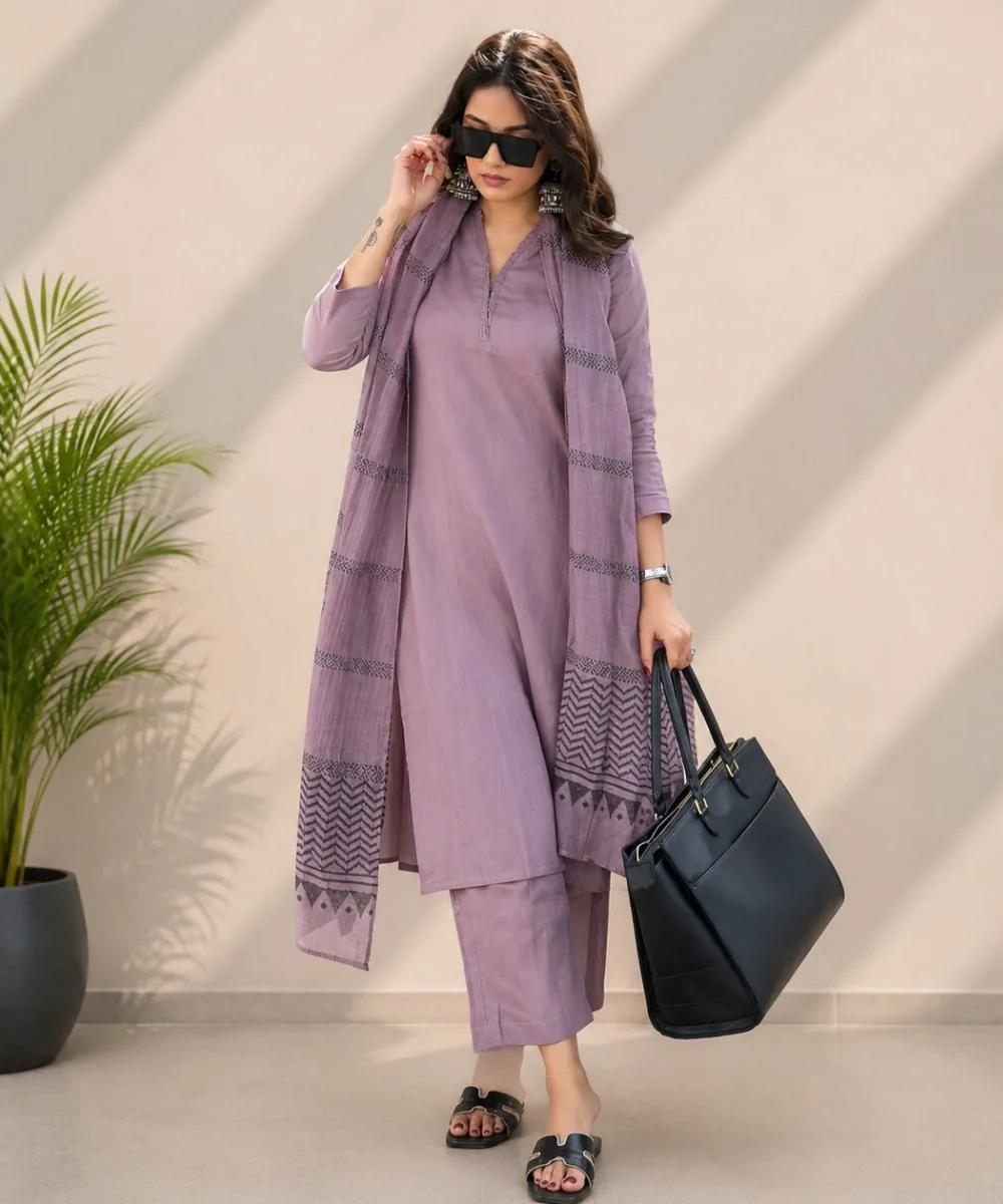 Lavender Rayon Suit - D-23 wholesale 3 Piece Suit