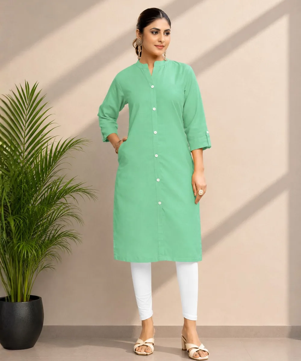 Mint Cotton Top - DK-274-06 wholesale Short Kurti / 1 Piece