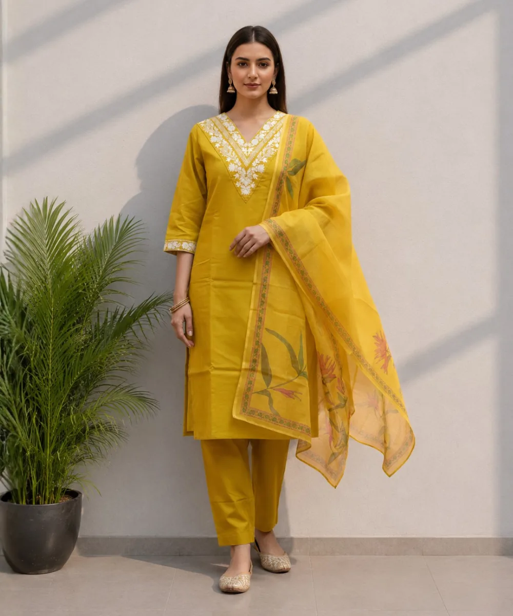 Yellow Rayon Suit - D-30 wholesale 3 Piece Suit