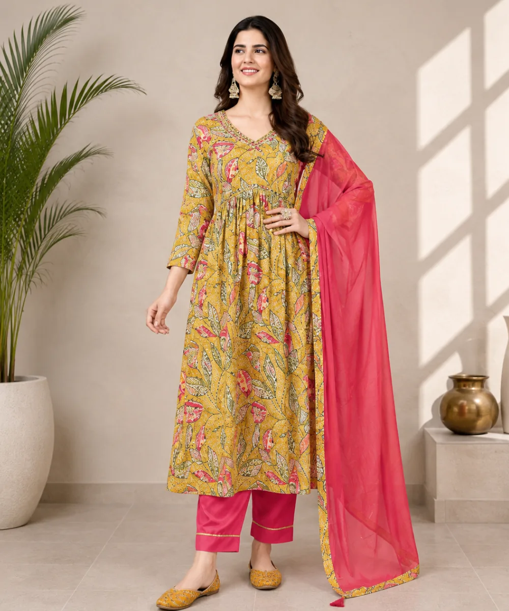 Floral Rayon Suit - D-48-2230 wholesale 3 Piece Suit