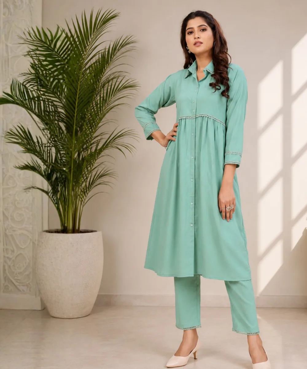 Mint Cotton Coord Set - DC-164-925 wholesale Coord Set / 2 Piece