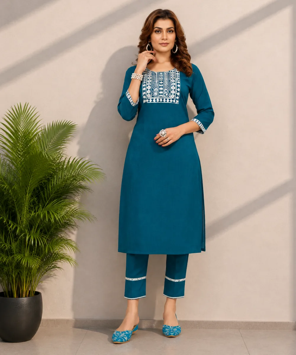 Teal Printed Coord Set - DC-176-6524 wholesale Coord Set / 2 Piece