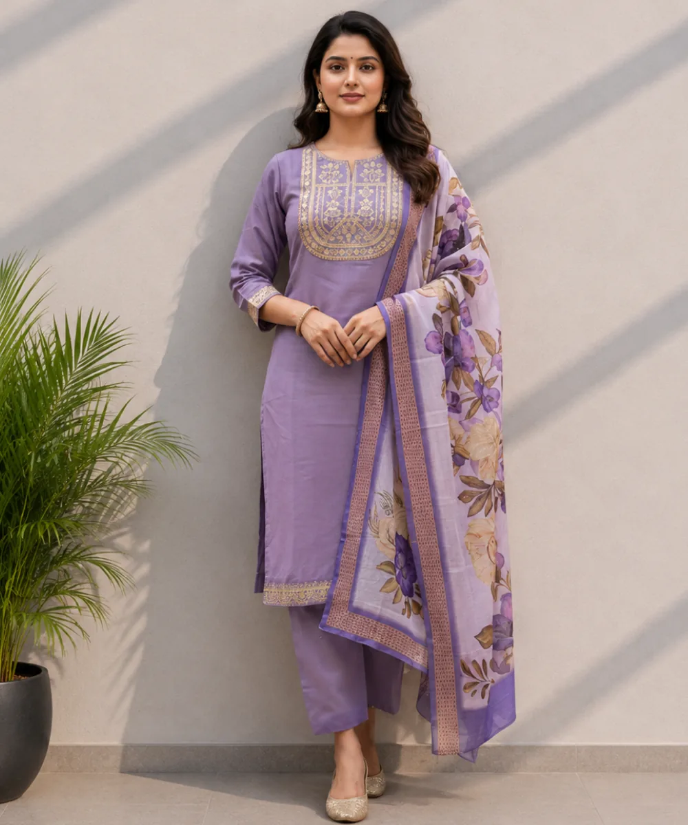 Lavender Floral Suit - D-11 wholesale 3 Piece Suit