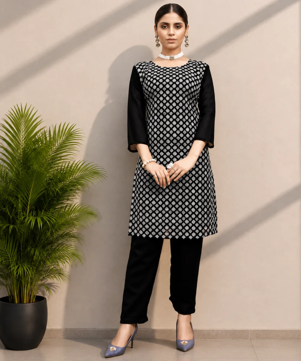 Black Printed Coord Set - DC-180-1072 wholesale Coord Set / 2 Piece