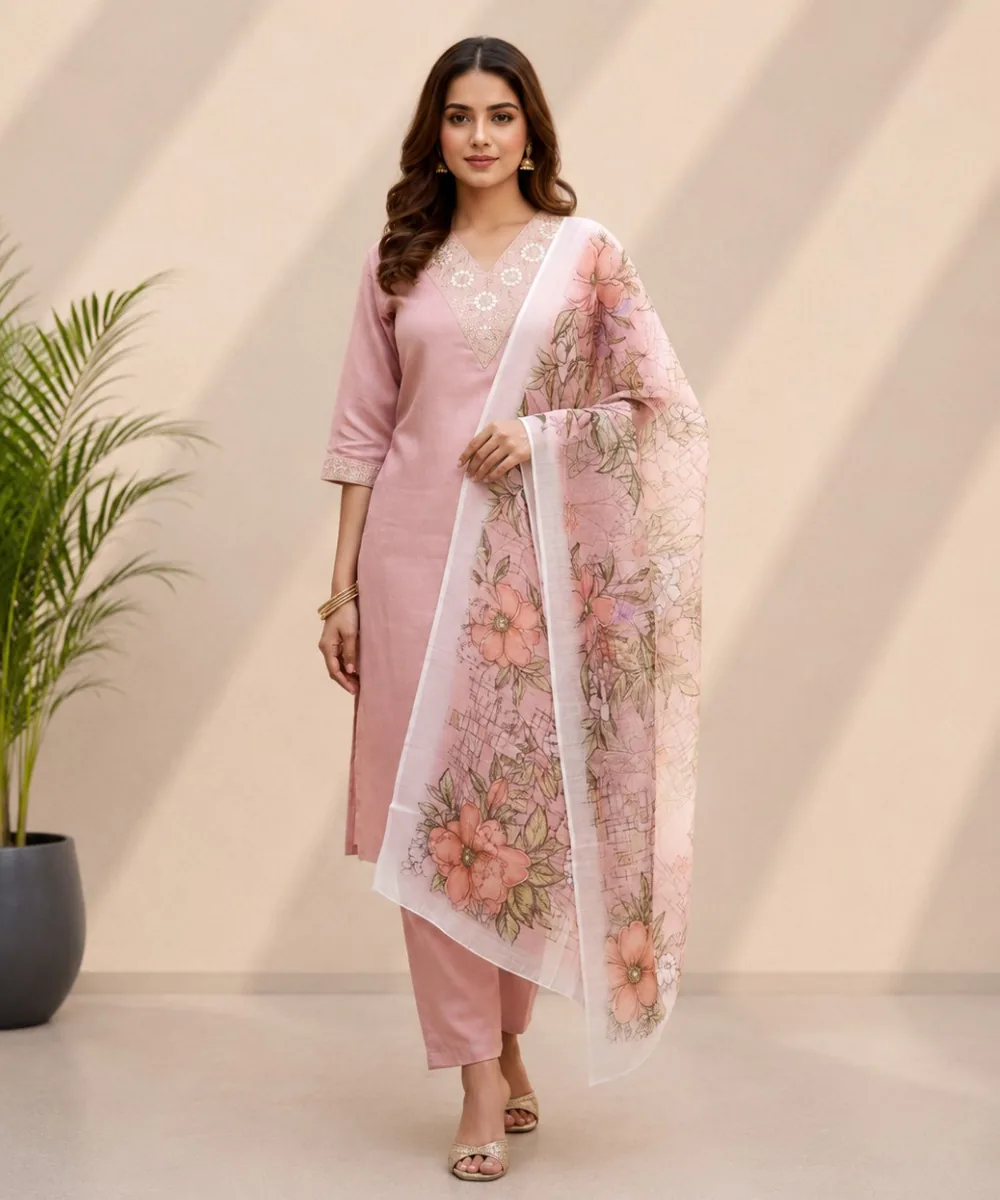 Pink Floral Suit - D-27 wholesale 3 Piece Suit