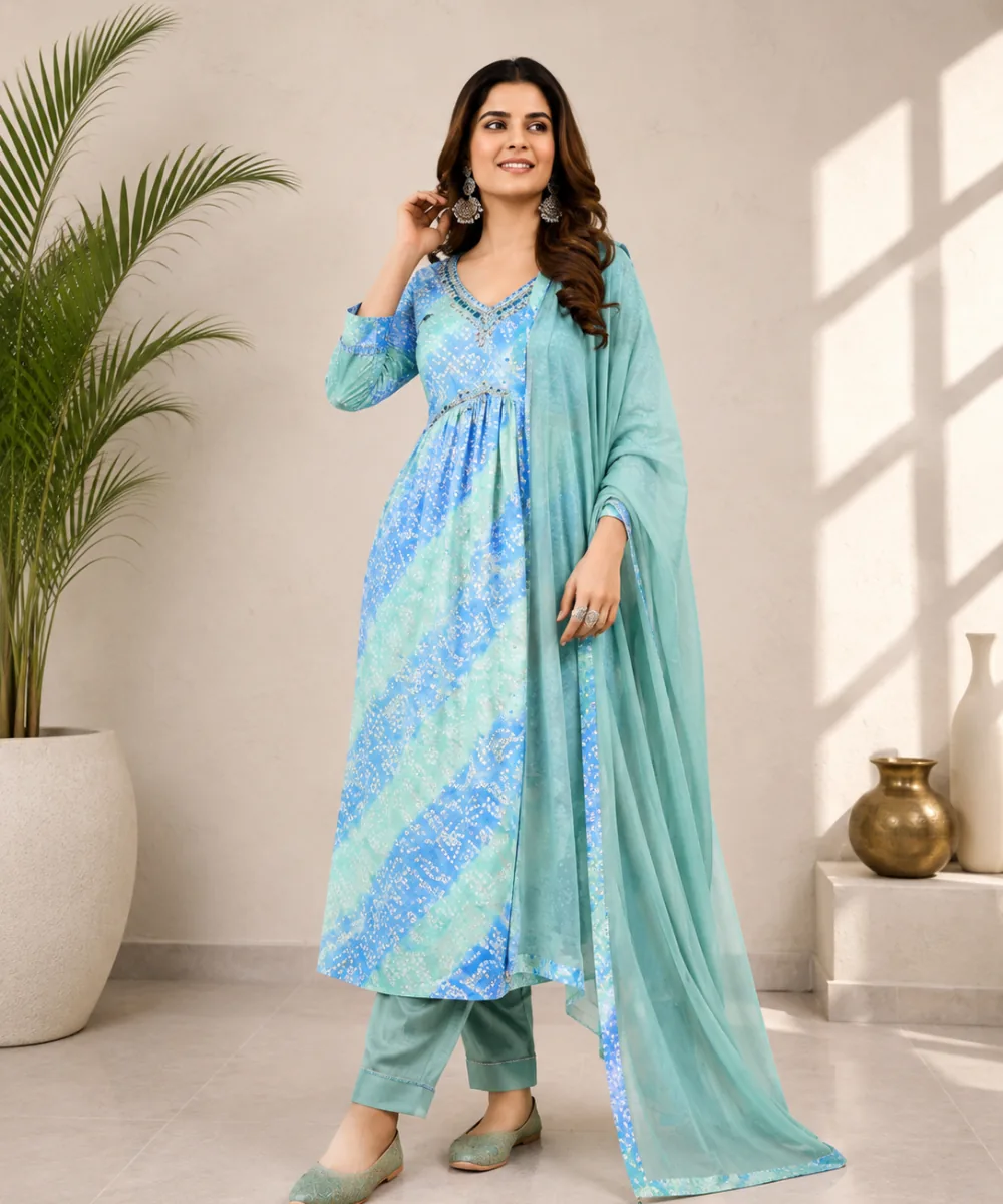 Blue Mint Suit Set - D-49-2231 wholesale 3 Piece Suit