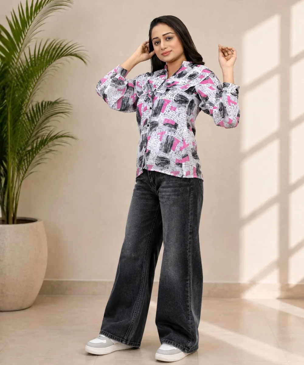 Georgette Print Top - DK-253-1062 wholesale Short Kurti / 1 Piece