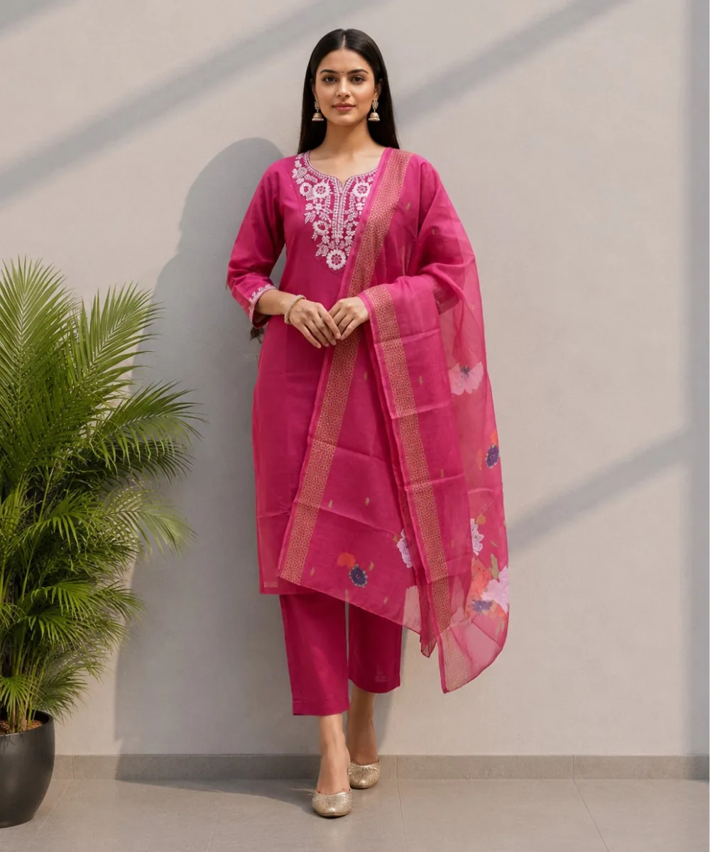Pink Rayon Suit - D-33 wholesale 3 Piece Suit