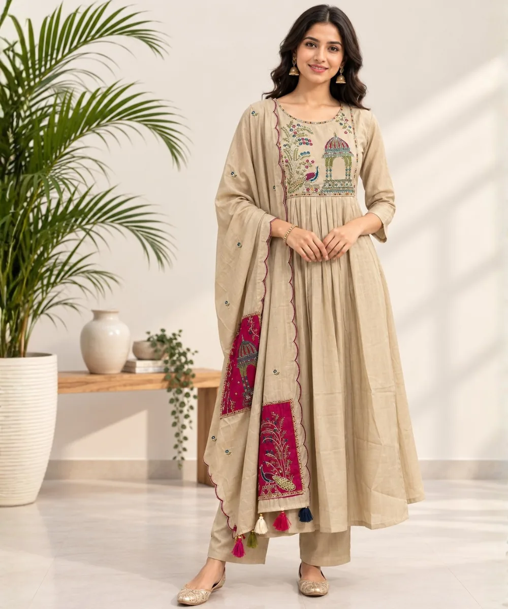 Beige Roman Suit - DR-548-145 wholesale 3 Piece Suit