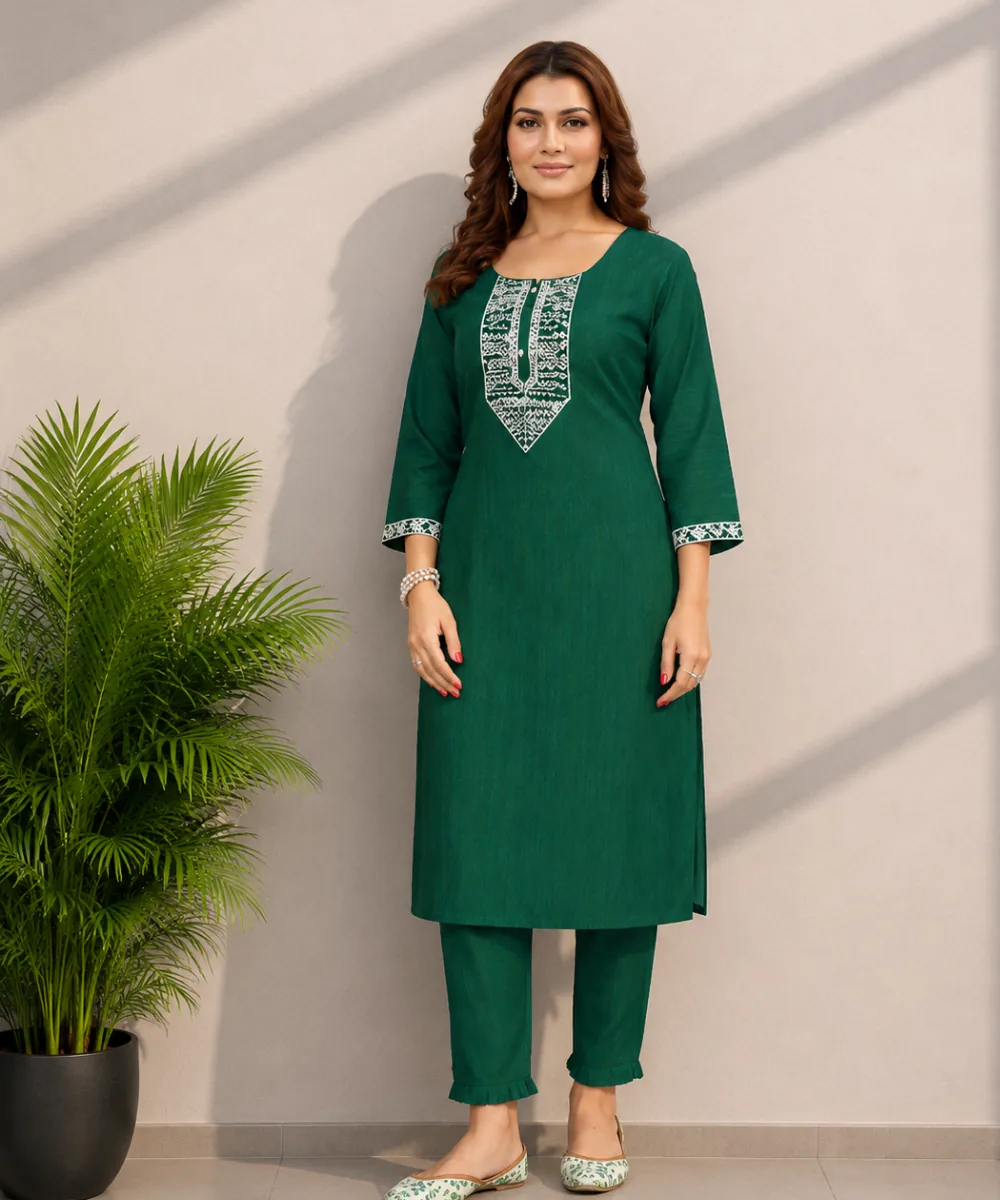 Green Cotton Coord Set - DC-174-6522 wholesale Coord Set / 2 Piece